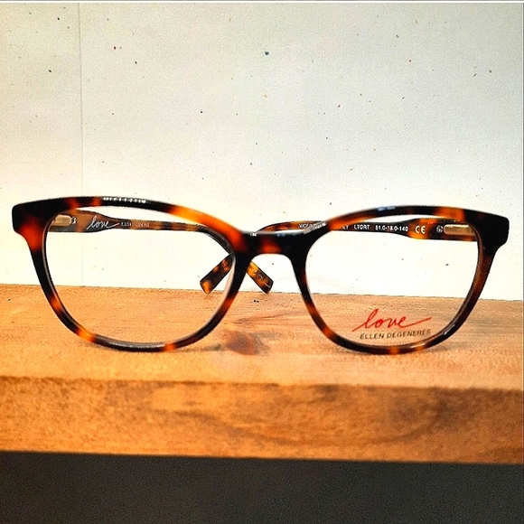 NEW Rx'able Eyeglass Frame, brown tortoise Ellen Degeneres, glasses 51-18-140 - Picture 5 of 5
